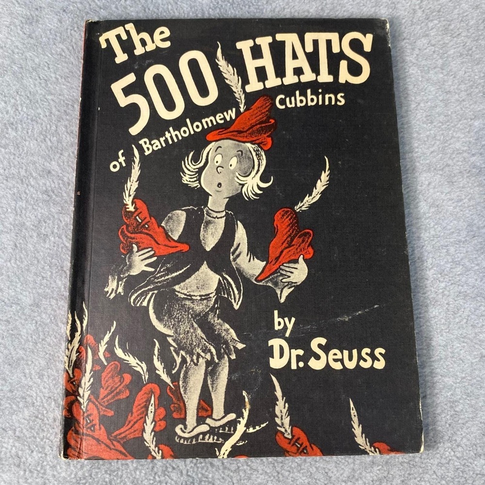 Vintage Dr. Seuss The 500 Hats of Bartholomew Cubbins Hardcover Book 1938 EUC